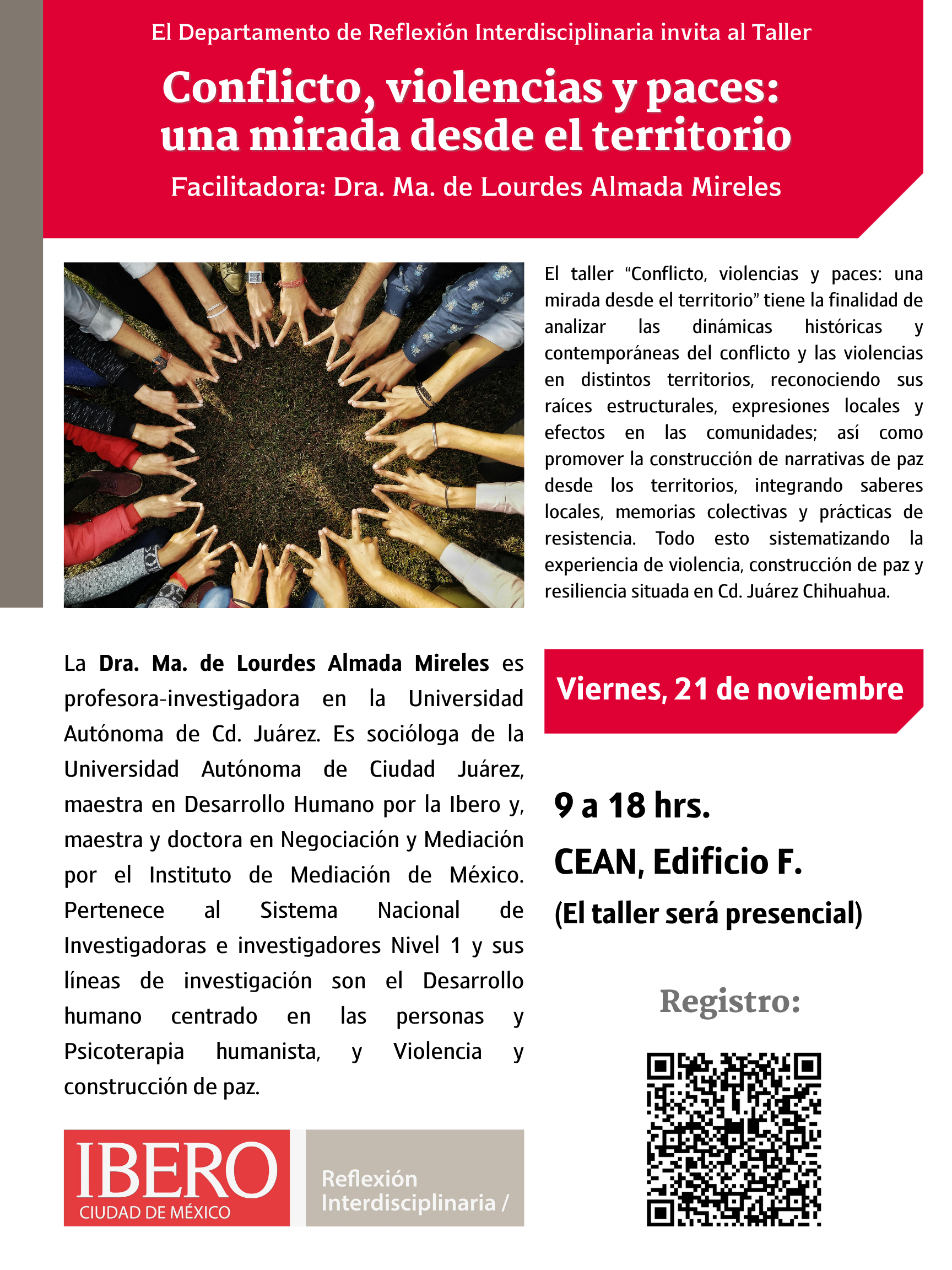 🕊️ Taller: “Conflicto, violencias y paces: una mirada desde el territorio”