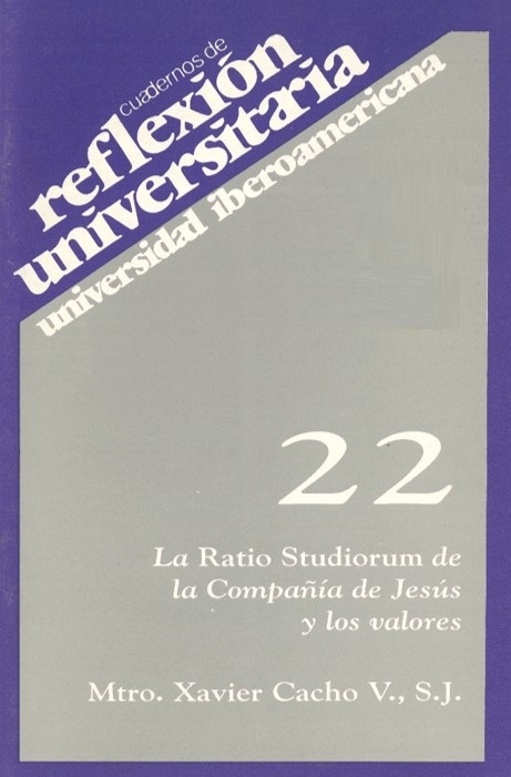 La Ratio Studorium de la Compañía de Jesús y los valores.